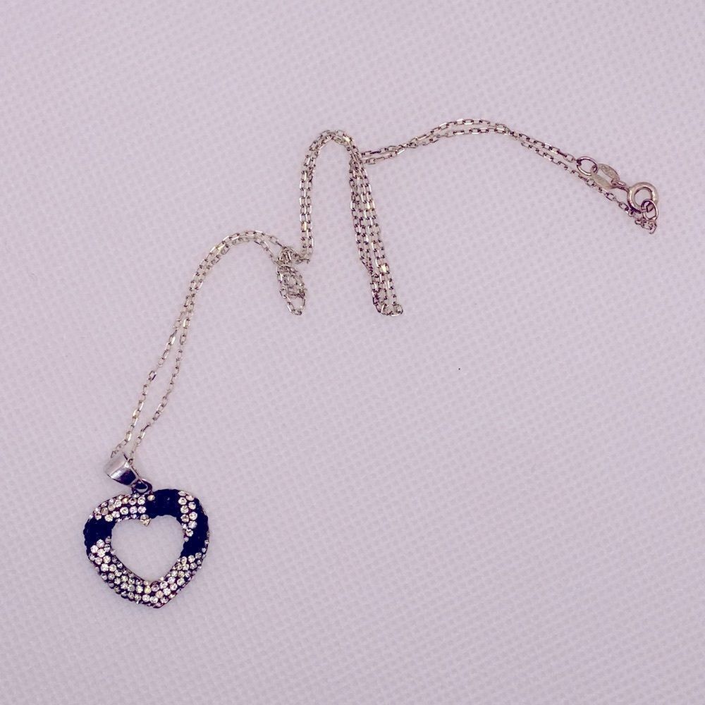 💛 Y2K 925 Crystal Heart Necklace